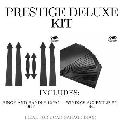 Decorative Garage Door Accent Kits (Magnetic 6-PC Set + Window 16-PC Set)